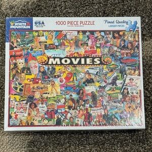 NEW. White Mountain Movies Puzzle - Colorful Collage 1000 Piece